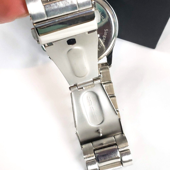 NEW!! Legion Mens Tachymeter Silver Watch & Necklace 62639 Stainless Steel Back - Picture 6 of 9